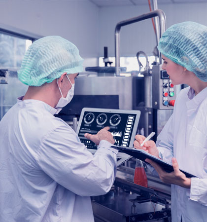 Lab workers