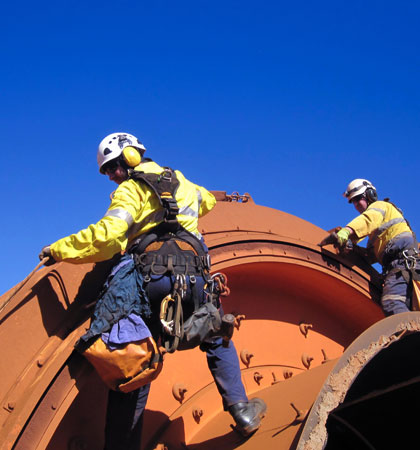 Men working on machine