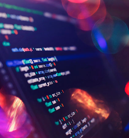 up close computer screen with code on it