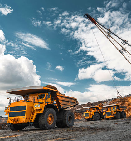 Machines in field
