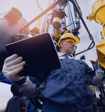 Man working on site