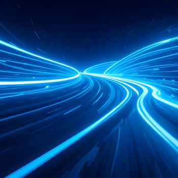 electric blue curvy lines