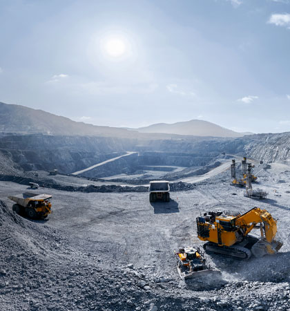 Construction site with machinery